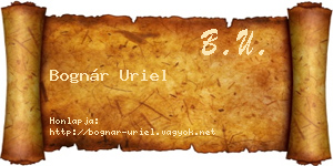 Bognár Uriel névjegykártya